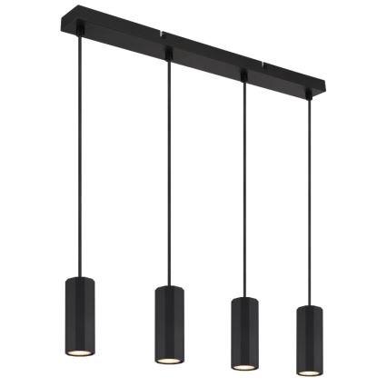 Globo - Suspension filaire 4xGU10/25W/230V noir