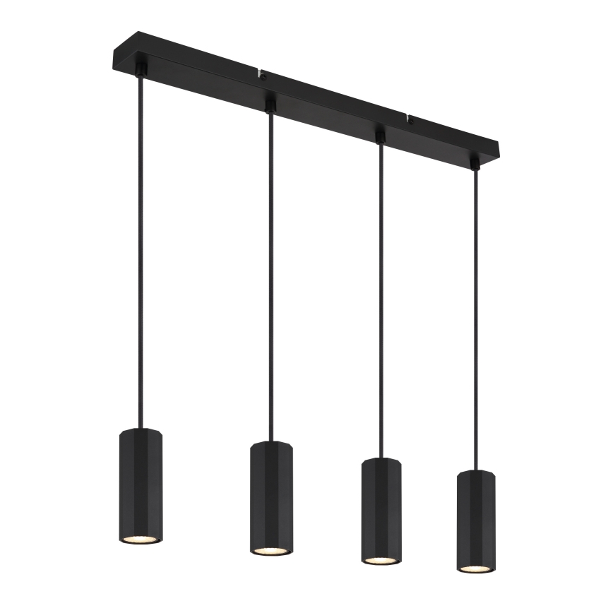 Globo - Suspension filaire 4xGU10/25W/230V noir