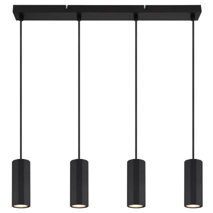 Globo - Suspension filaire 4xGU10/25W/230V noir
