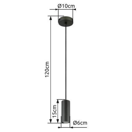 Globo - Hängeleuchte 1xGU10/25W/230V schwarz
