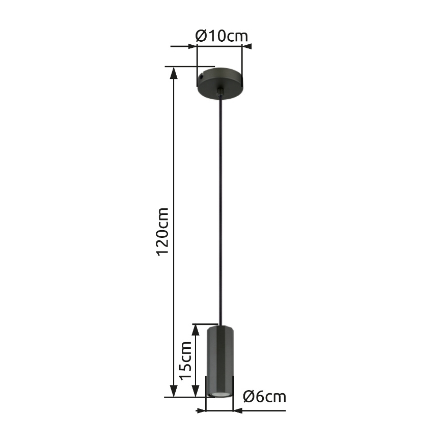 Globo - Hängeleuchte 1xGU10/25W/230V schwarz