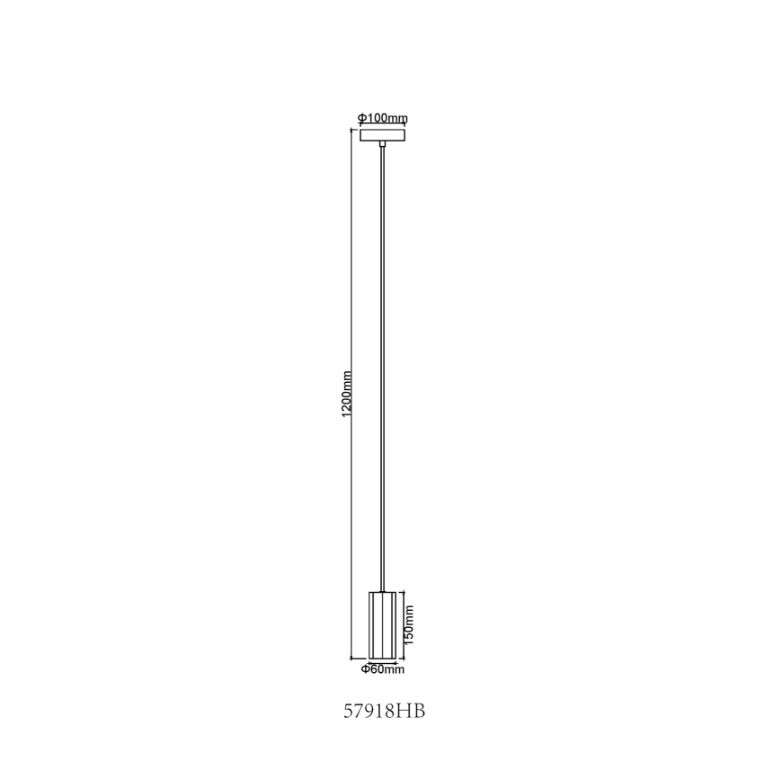Globo - Suspension filaire 1xGU10/25W/230V noir