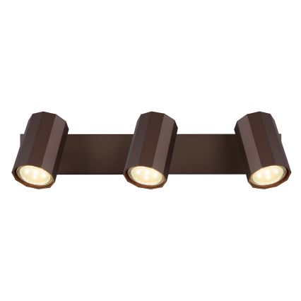 Globo - Spot 3xGU10/25W/230V marron