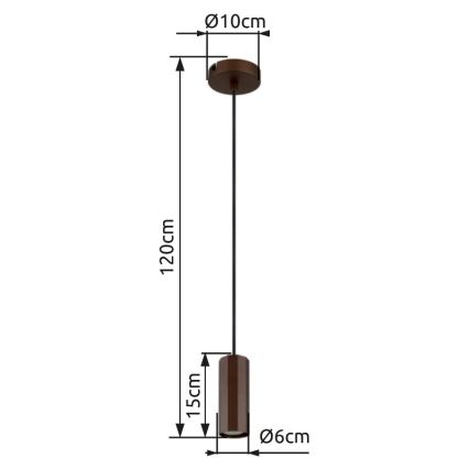 Globo - Hängeleuchte 1xGU10/25W/230V braun