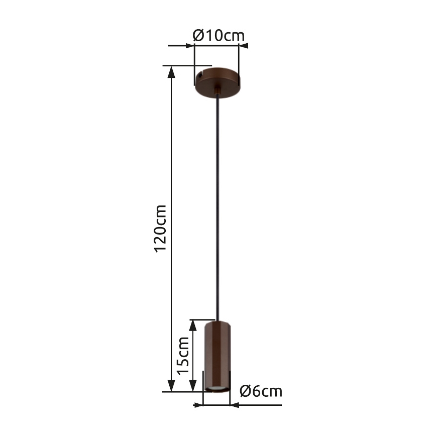 Globo - Hängeleuchte 1xGU10/25W/230V braun