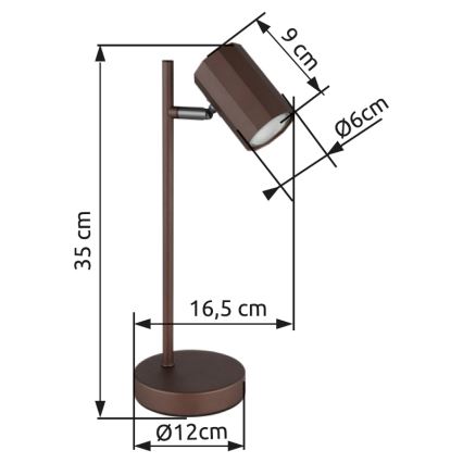Globo - Lampe de table 1xGU10/5W/230V marron