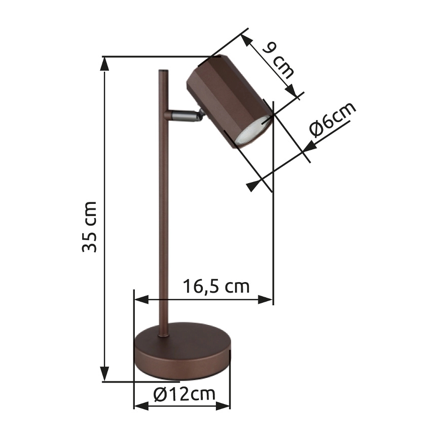 Globo - Lampe de table 1xGU10/5W/230V marron