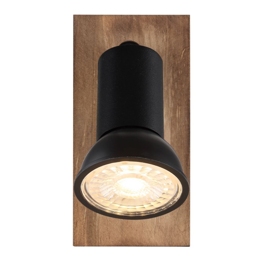 Globo - Faretto da parete 1xGU10/35W/230V legno/nero