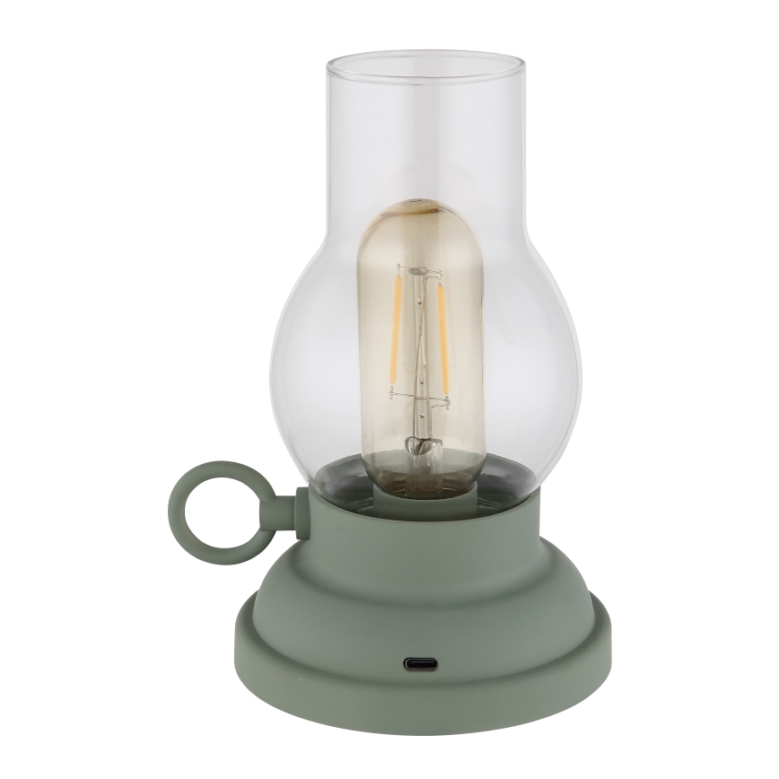 Globo - Lampada da tavolo ricaricabile a LED dimmerabile con touch LED/1W/3,7V 1200 mAh verde