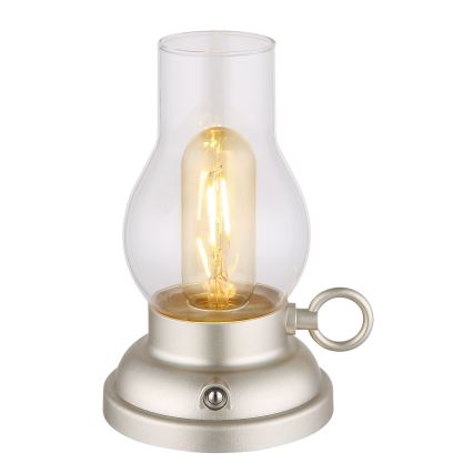 Globo - Lampe de table tactile rechargeable et à intensité variable LED/1W/3,7V 1200 mAh chrome mat