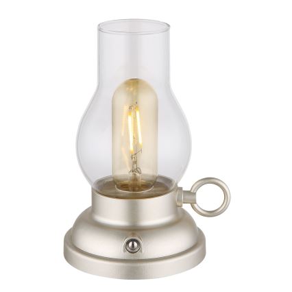 Globo - Lampe de table tactile rechargeable et à intensité variable LED/1W/3,7V 1200 mAh chrome mat