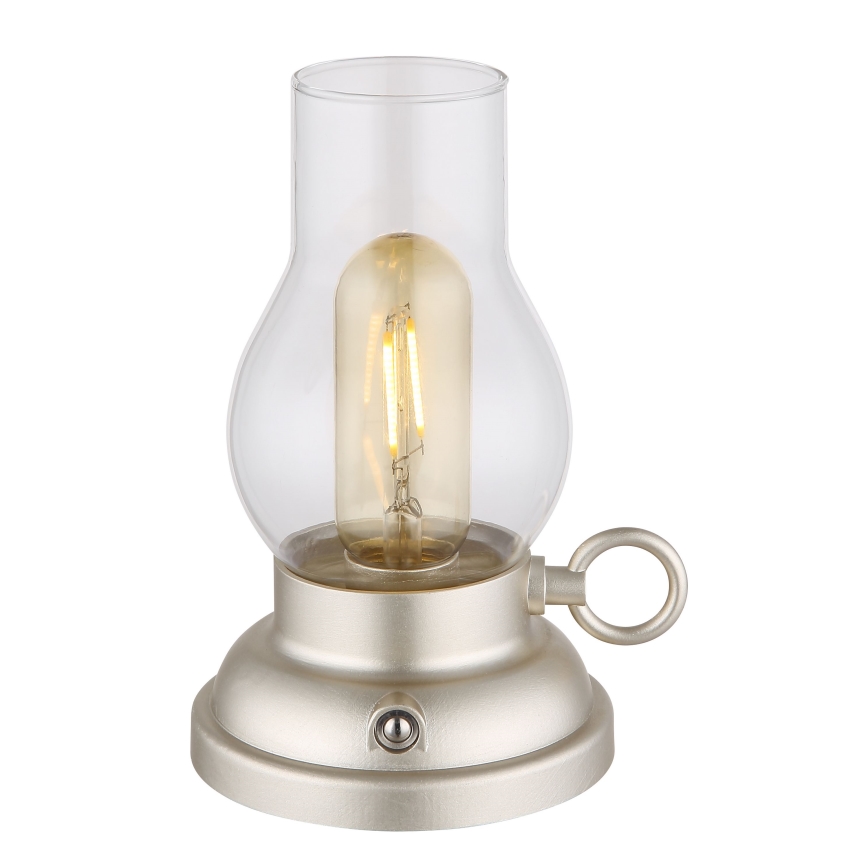 Globo - Lampe de table tactile rechargeable et à intensité variable LED/1W/3,7V 1200 mAh chrome mat