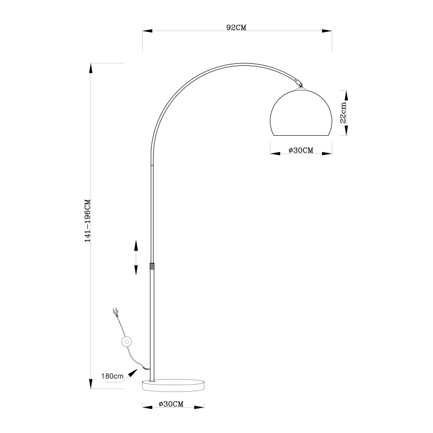 Globo - Lampada da terra 1xE27/40W/230V