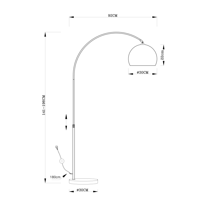 Globo - Stehlampe NEWCASTLE 1xE27/40W/230V