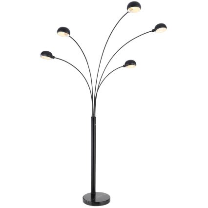 Globo - Lampadaire 5xE14/40W/230V noir
