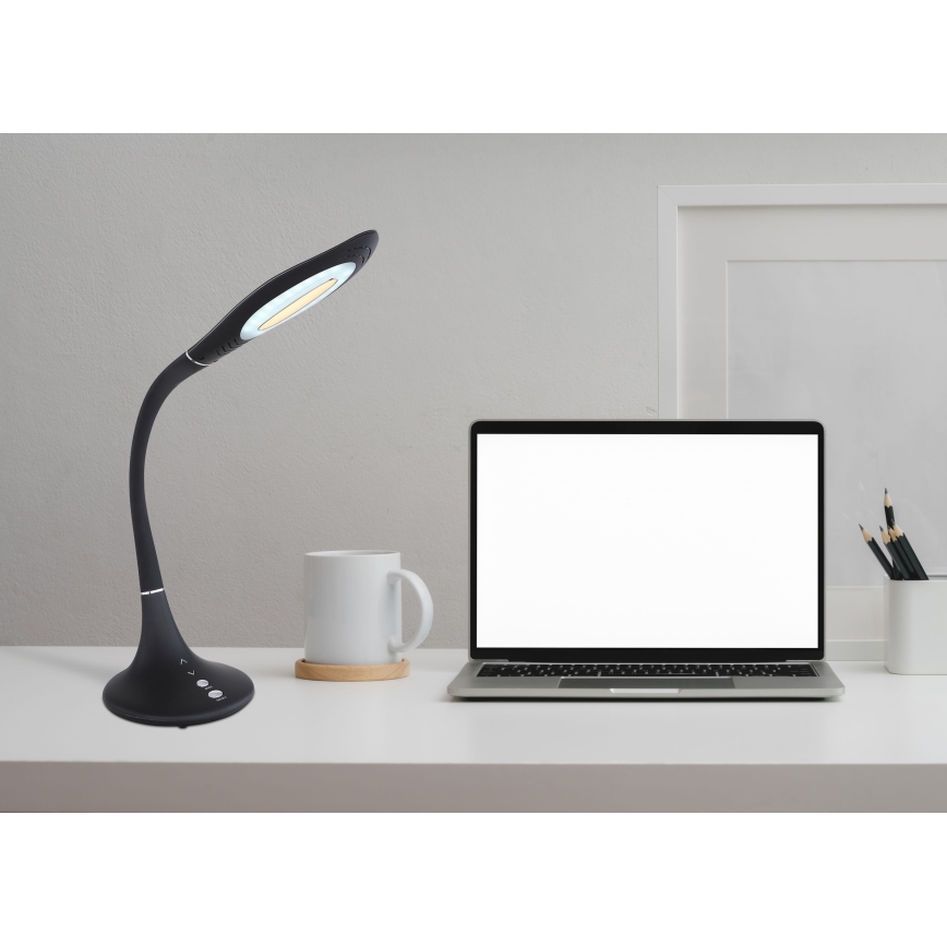 Globo - LED dimmbare, berührungsaktivierte flexible Tischlampe LED/9W/230V 3000/4500/6500K schwarz