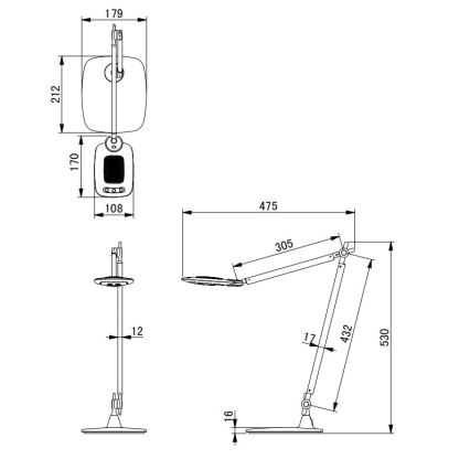 Globo - Lampada da tavolo dimmerabile a sfioramento a LED/9W/230V 3000/5000/6500K