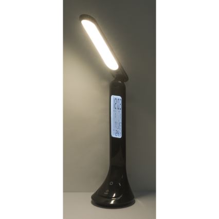 Globo - Lampe de table à intensité variable rechargeable avec un écran LED/4W/230V 2200 mAh noir