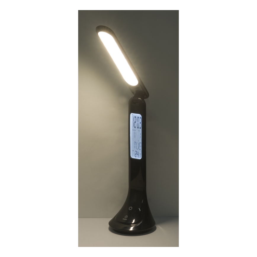 Globo - Lampe de table à intensité variable rechargeable avec un écran LED/4W/230V 2200 mAh noir