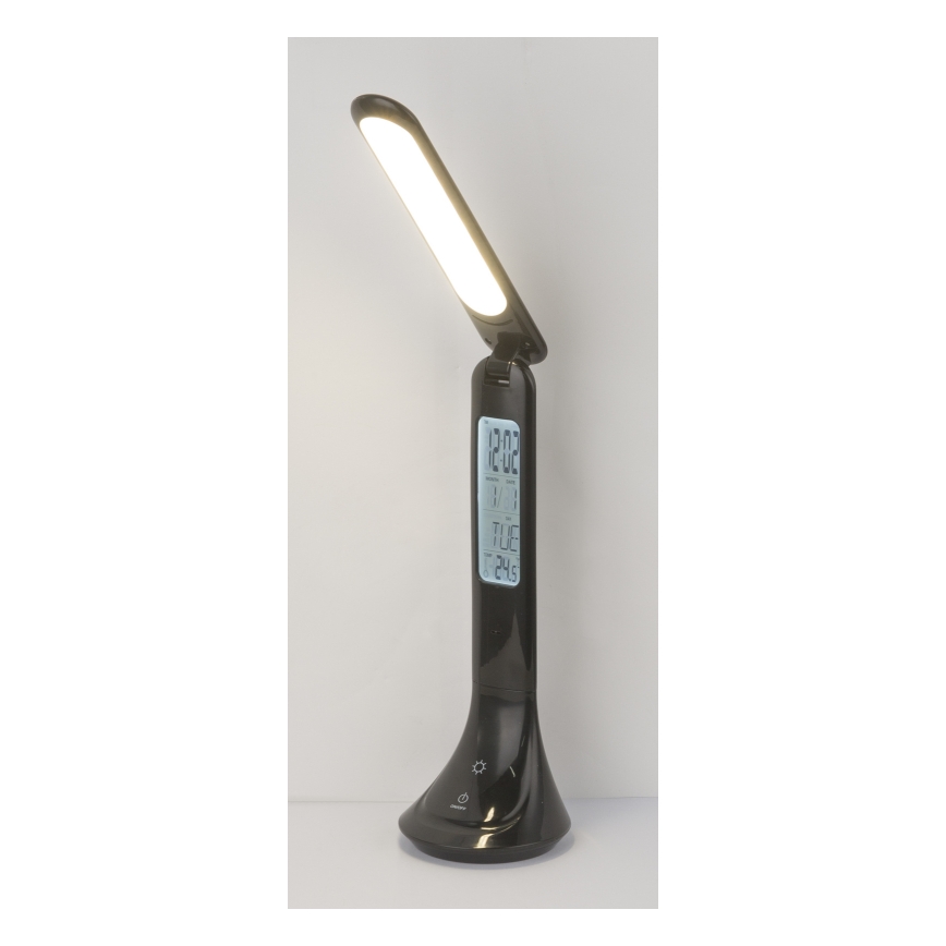 Globo - Lampe de table à intensité variable rechargeable avec un écran LED/4W/230V 2200 mAh noir