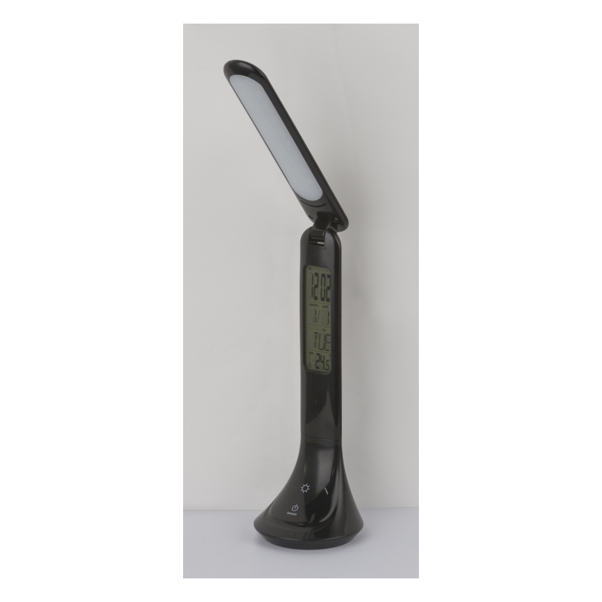 Globo - Lampe de table à intensité variable rechargeable avec un écran LED/4W/230V 2200 mAh noir