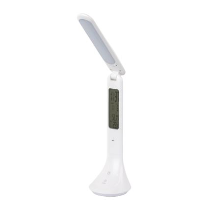 Globo - Dimm- und wiederaufladbare LED-Tischlampe mit Display LED/4W/230V 2200 mAh weiß