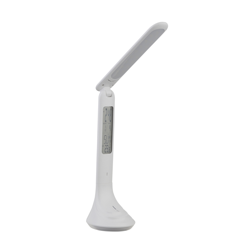 Globo - Dimm- und wiederaufladbare LED-Tischlampe mit Display LED/4W/230V 2200 mAh weiß
