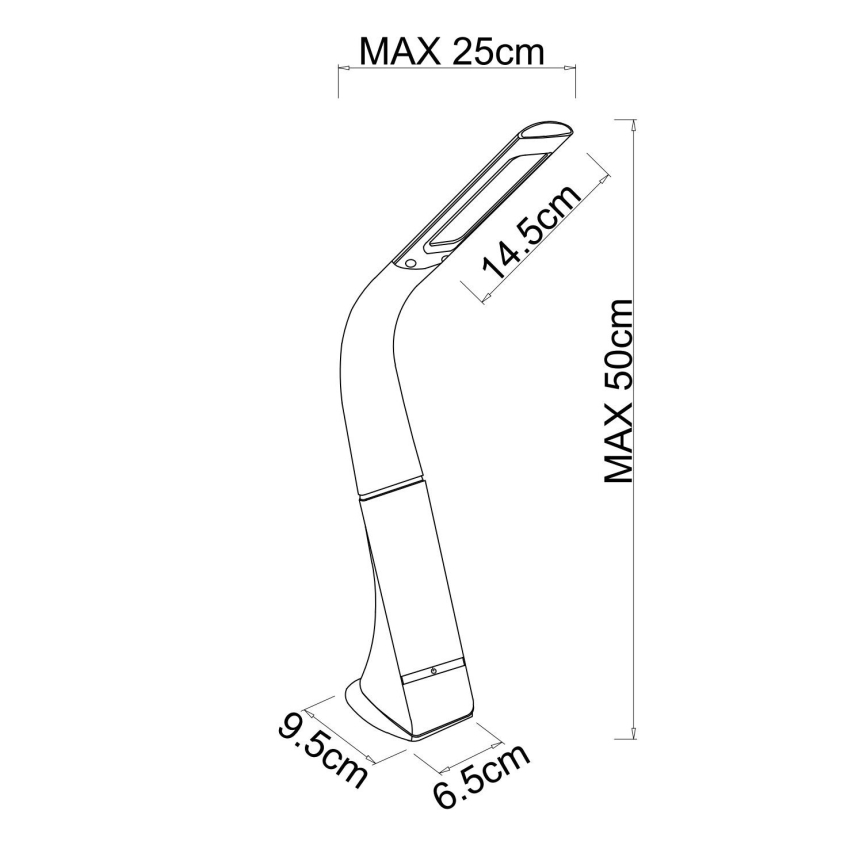 Globo - Lampada da tavolo ricaricabile a LED, dimmerabile con comando touch LED/5W/5V 2200 mAh