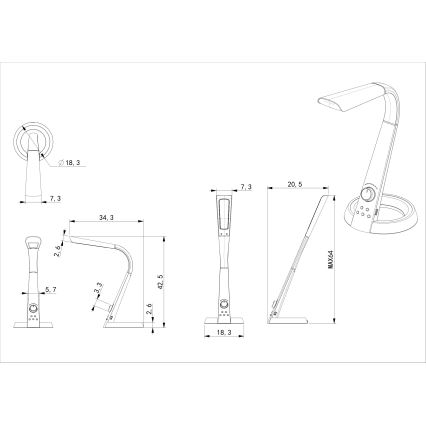Globo - dimmbare LED RGB Tischlampe LED/8W/230V + LED/2W