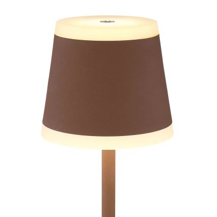 Globo - LED Lampada da tavolo touch ricaricabile e dimmerabile LED/4,6W/3,7V 3000K 1800mAh marrone IP54