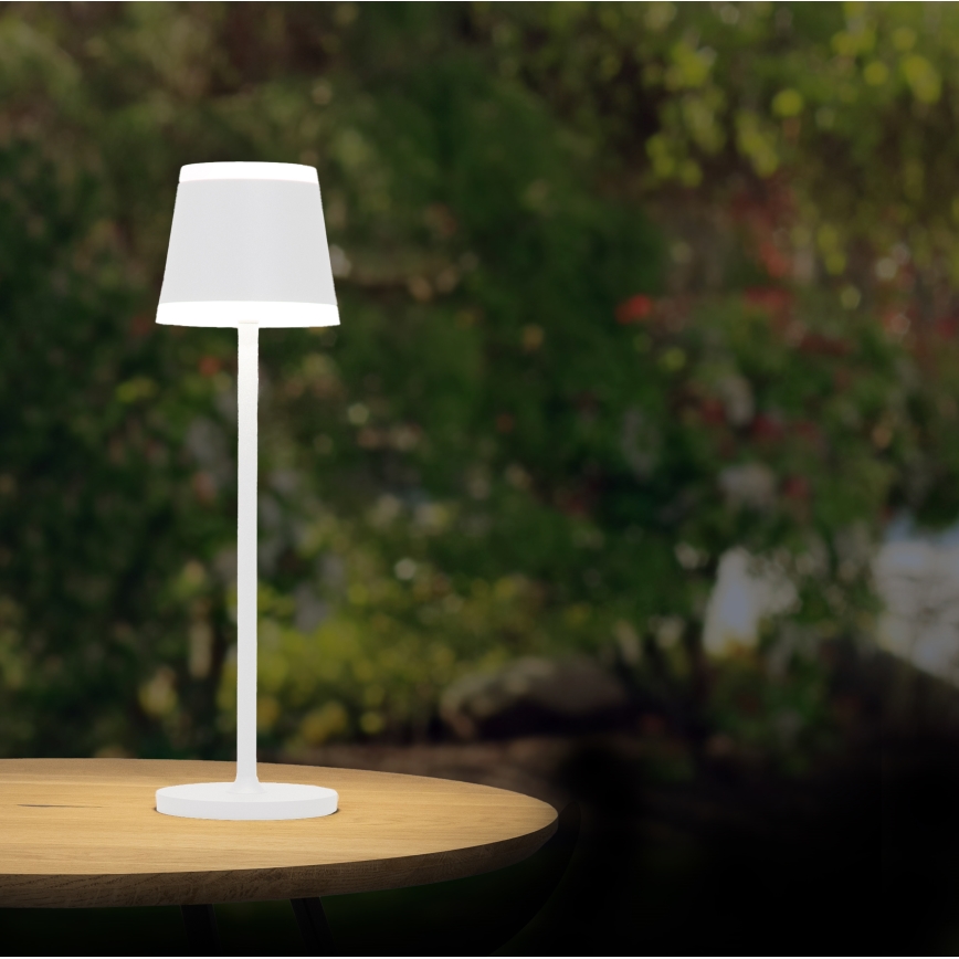 Globo - Dimm- und aufladbare LED-Tischleuchte mit Touch-Funktion LED/4,6W/230V 1800 mAh USB IP54 weiß