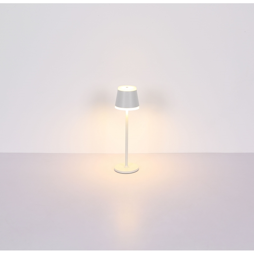 Globo - Dimm- und aufladbare LED-Tischleuchte mit Touch-Funktion LED/4,6W/230V 1800 mAh USB IP54 weiß