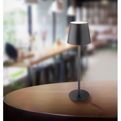 Globo - Lampe d'extérieur à intensité variable LED/3W/3,7V IP44 1800mAh + USB noir