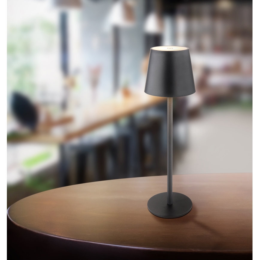 Globo - Lampe d'extérieur à intensité variable LED/3W/3,7V IP44 1800mAh + USB noir