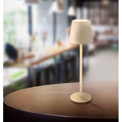 Globo - Lampada LED touch dimmerabile per esterni LED/3W/3,7V IP44 1800 mAh USB beige