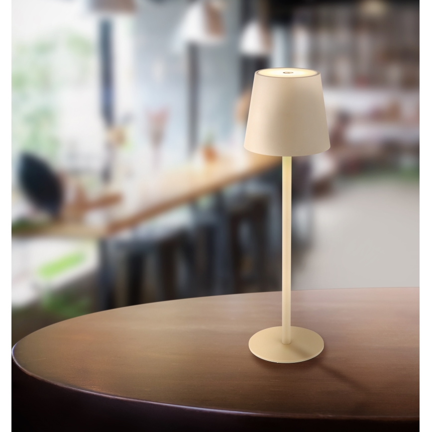 Globo - Lampada LED touch dimmerabile per esterni LED/3W/3,7V IP44 1800 mAh USB beige