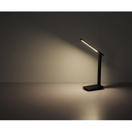 Globo - Lampe de table tactile à intensité variable rechargeable LED/5W/5V 2700/4000/6500K 1800 mAh noir