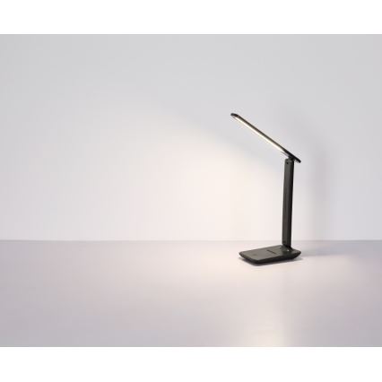 Globo - Lampe de table tactile à intensité variable rechargeable LED/5W/5V 2700/4000/6500K 1800 mAh noir