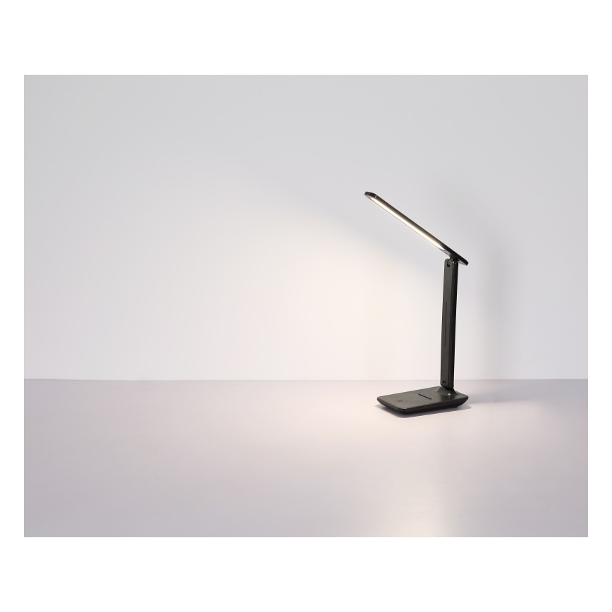 Globo - Lampe de table tactile à intensité variable rechargeable LED/5W/5V 2700/4000/6500K 1800 mAh noir