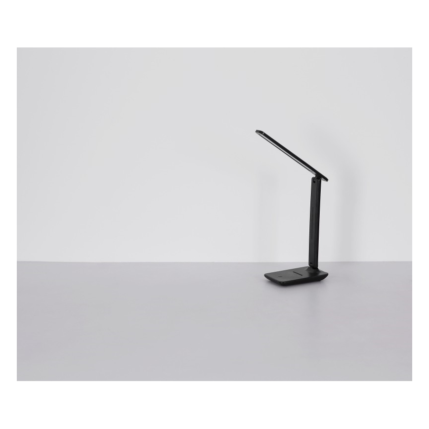 Globo - Lampe de table tactile à intensité variable rechargeable LED/5W/5V 2700/4000/6500K 1800 mAh noir