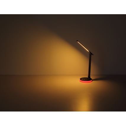 Globo - Lampe de table tactile RGBW à intensité variable LED/5W/230V + LED/2W 2700K/4000K/6500K noir