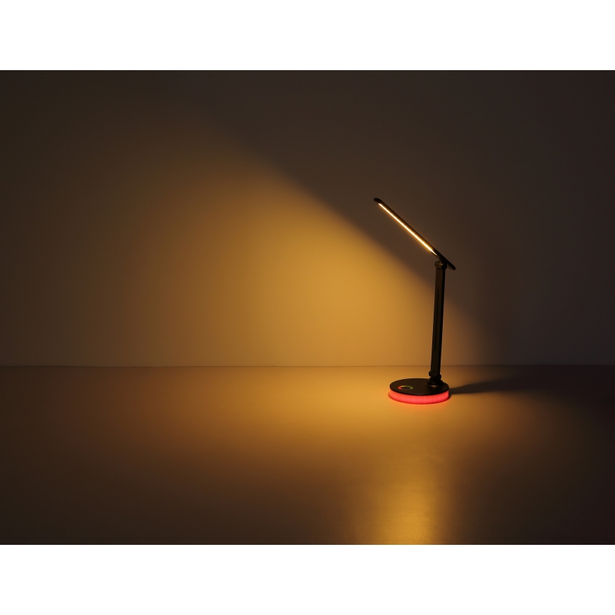 Globo - LED RGBW Lampada da tavolo touch dimmerabile LED/5W/230V + LED/2W 2700K/4000K/6500K nero