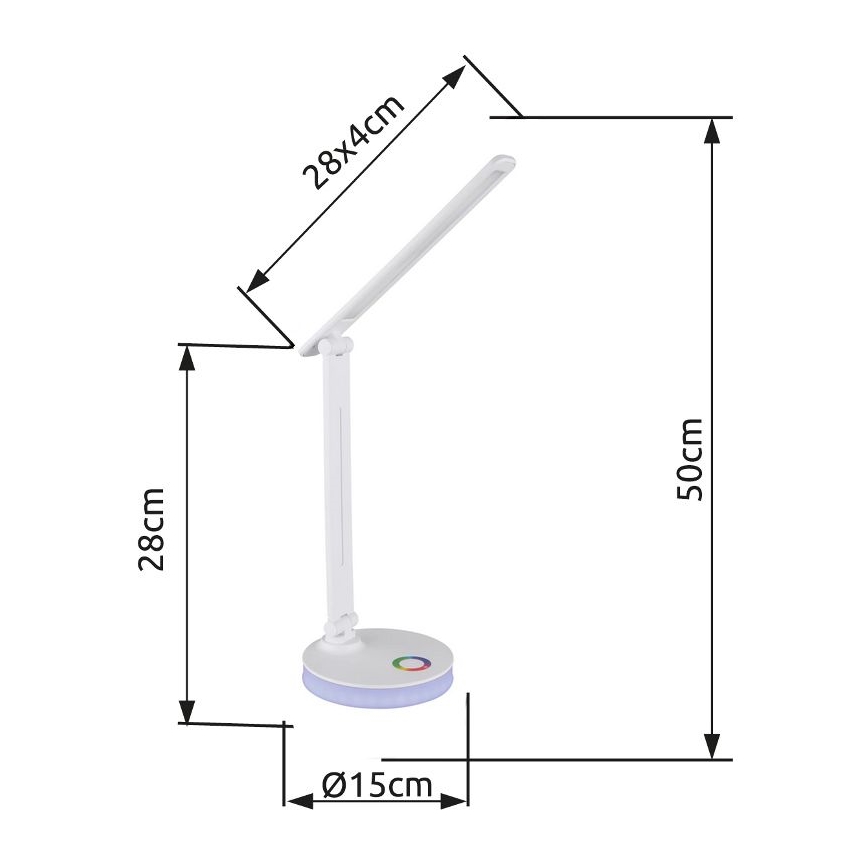 Globo - Lampe de table tactile RGBW à intensité variable LED/5W/230V + LED/2W 2700K/4000K/6500K blanc