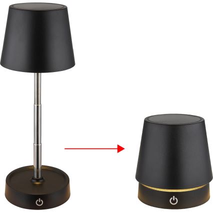 Globo - Lampada da tavolo ricaricabile a LED dimmerabile con controllo touch LED/1,2W/5V 1200 mAh