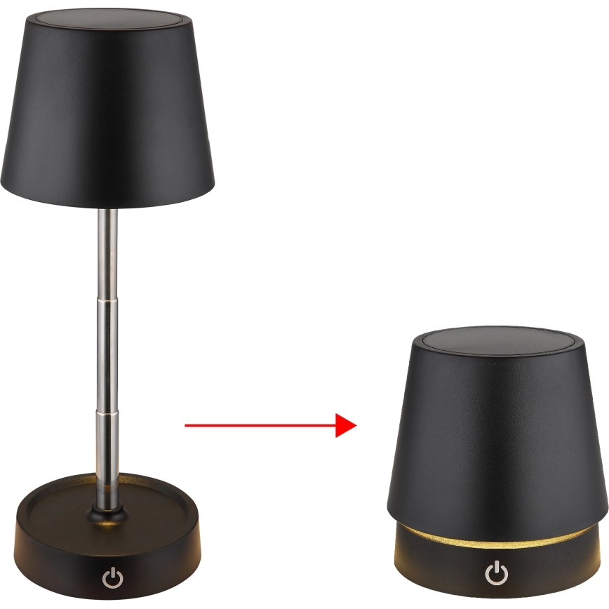 Globo - Dimmbare LED-Tischlampe mit Touch-Bedienung, wiederaufladbar, LED/1,2W/5V 1200 mAh