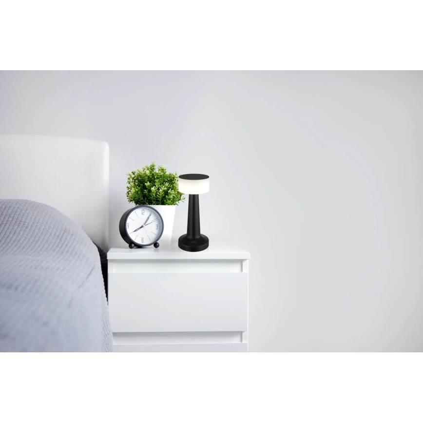 Globo - Lampe de table tactile à intensité variable LED/1W/3,7V 2700K/4000K/6500K 800 mAh USB noir