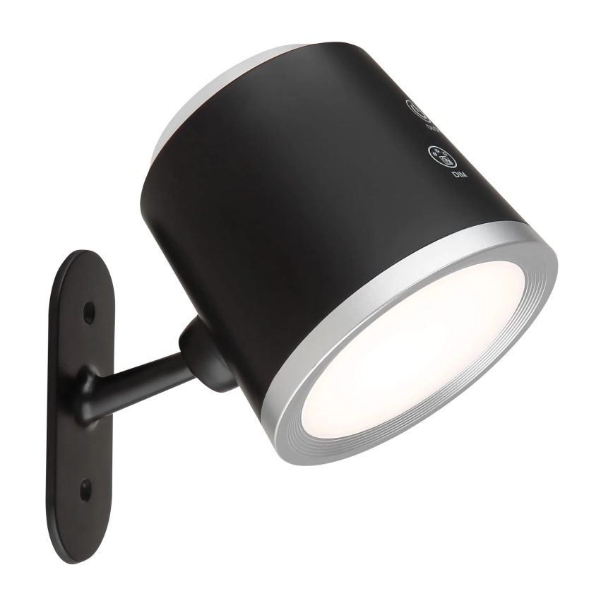 Globo - Lampe de table tactile à intensité variable 4en1 LED/6W/3,7V 3000K/4000K/6500K 1500 mAh USB noir