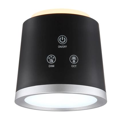 Globo - Lampe de table tactile à intensité variable 4en1 LED/6W/3,7V 3000K/4000K/6500K 1500 mAh USB noir