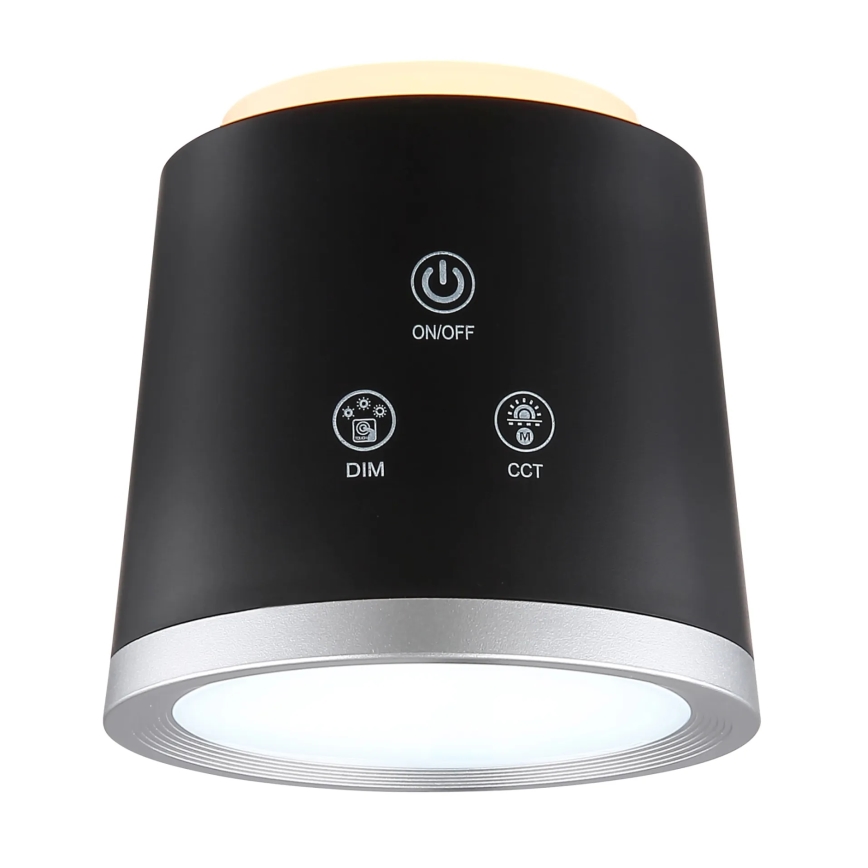 Globo - Lampe de table tactile à intensité variable 4en1 LED/6W/3,7V 3000K/4000K/6500K 1500 mAh USB noir