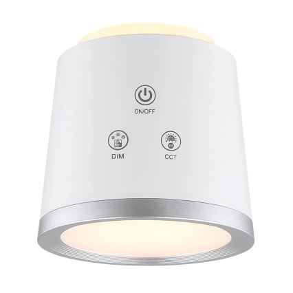 Globo - Lampe de table tactile LED dimmable 4 en 1 LED/6W/3,7V 3000K/4000K/6500K 1500 mAh USB blanche